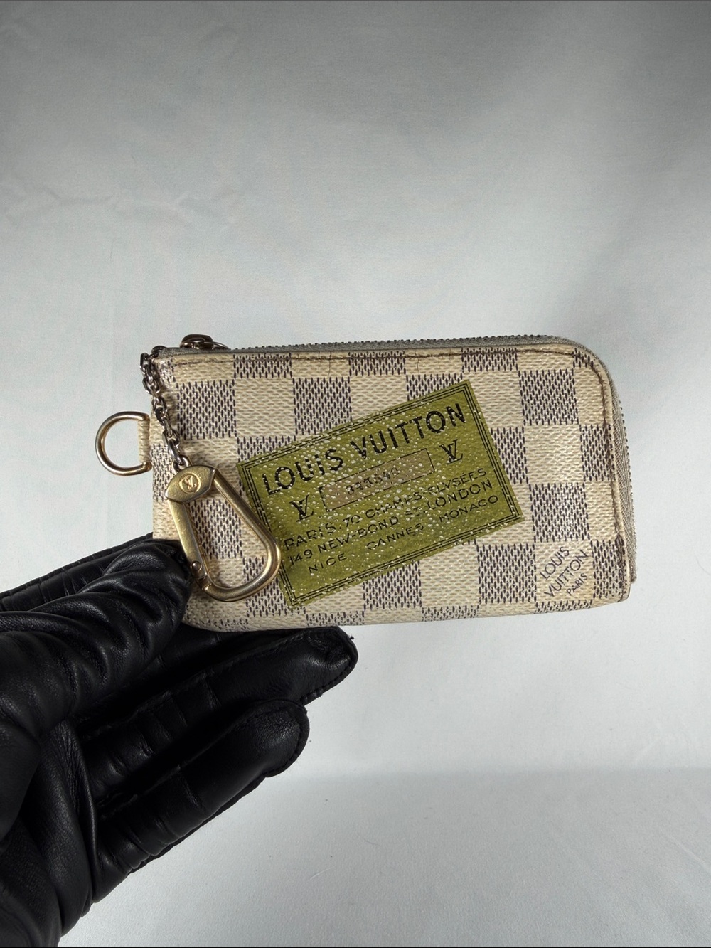 Authentic Rare Louis Vuitton Damier Azur Key & Card Holder